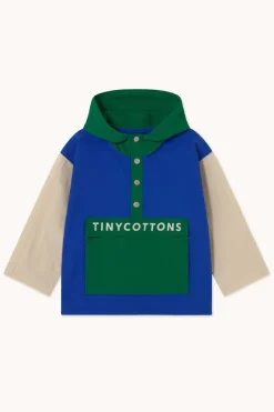 Tinycottons Jassen^Color block jacket | Ultramarine/dark emerald |
