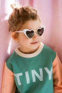 Tinycottons Truien & Vesten | Truien & Vesten^Color block sweatshirt | Emerald |