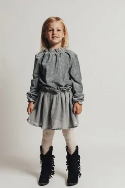 DAMES Baje Studio Rokken | Rokken^Crincle skirt Strawberry | Greyish blue |