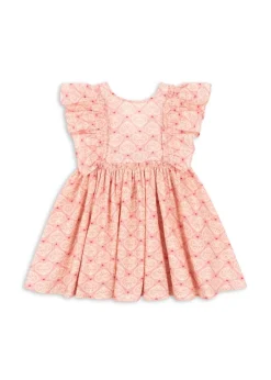 DAMES Konges Slojd Jurken & Salopettes | Jurken^Dress Ava bow gots | Lacy pink |