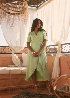 DAMES Freebird Jurken^Dress Blossom | Bright green |