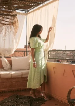 DAMES Freebird Jurken^Dress Blossom | Bright green |