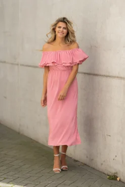 DAMES Freebird Jurken^Dress Bonne | Soft coral |