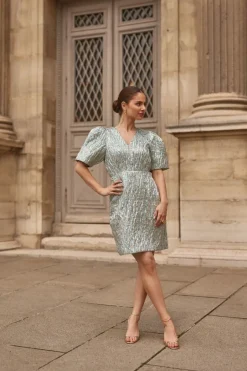 DAMES Freebird Jurken^Dress Daantje | Sea green |