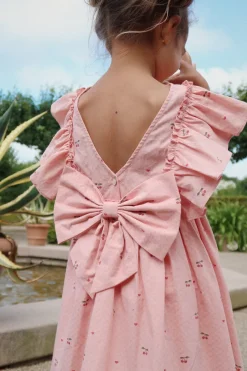 DAMES Konges Slojd Jurken & Salopettes | Jurken^Dress Evia bow | Cherry coeur |