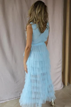 DAMES A-view Jurken^Dress Miranda | Light blue |