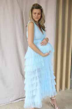 DAMES A-view Jurken^Dress Miranda | Light blue |