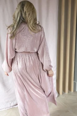 DAMES Studio Poespas Jurken | Snøpskes^Dress Plissé | Pink champagne |