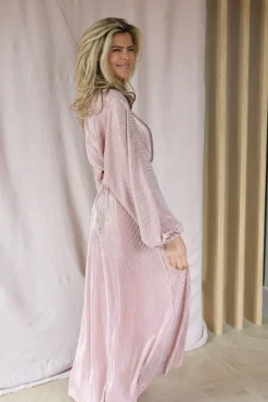 DAMES Studio Poespas Jurken | Snøpskes^Dress Plissé | Pink champagne |