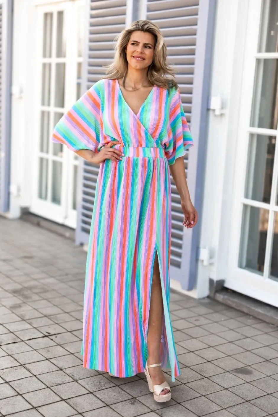 DAMES Studio Poespas Jurken | Snøpskes^Dress Plissé | Rainbow cake |