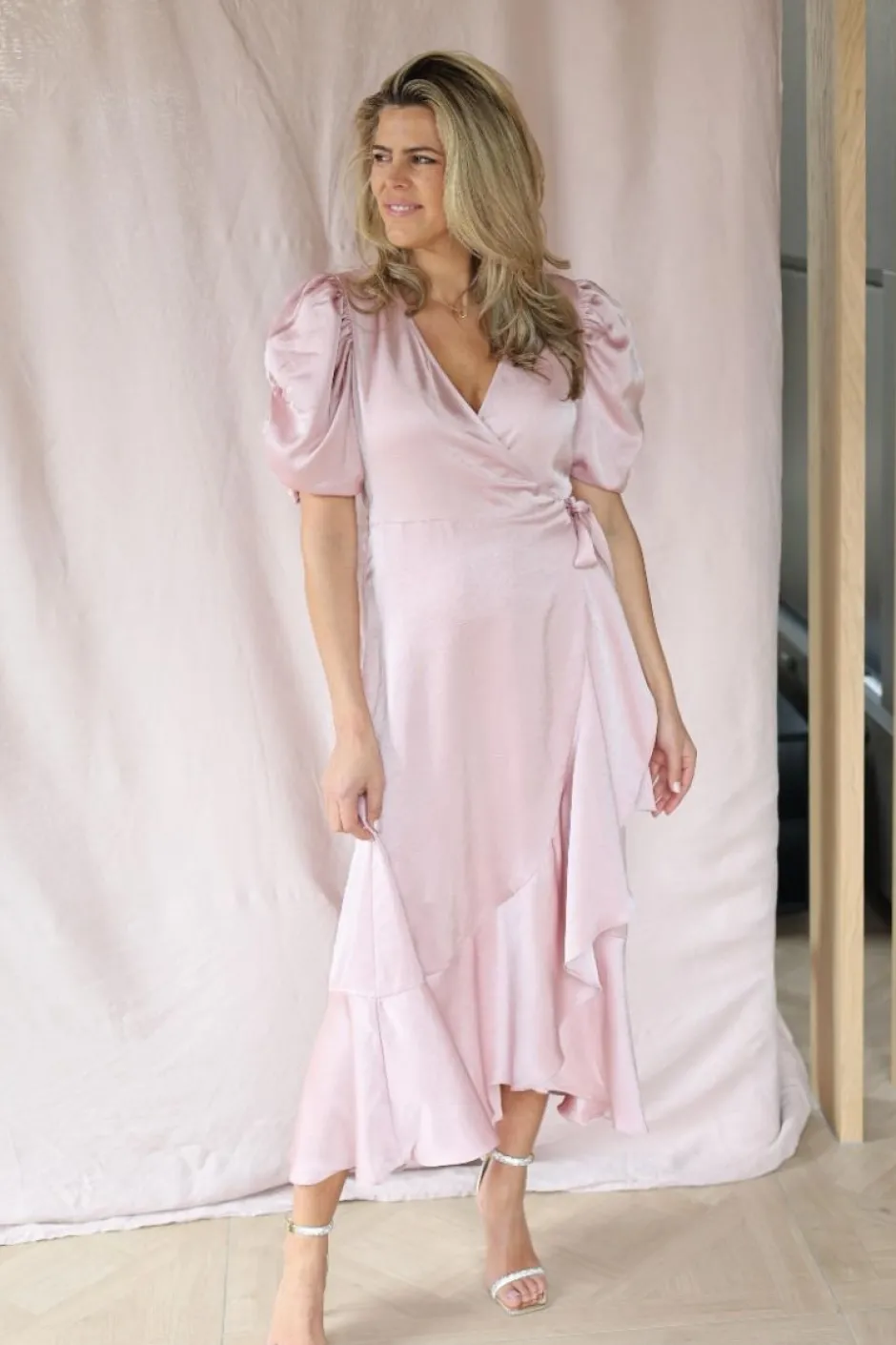 DAMES A-view Jurken^Dress Sinda | Pale rose |