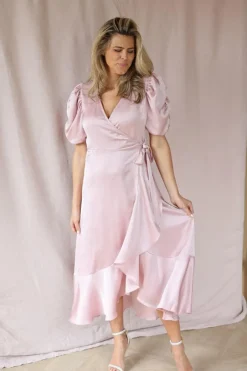 DAMES A-view Jurken^Dress Sinda | Pale rose |