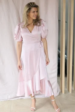 DAMES A-view Jurken^Dress Sinda | Pale rose |