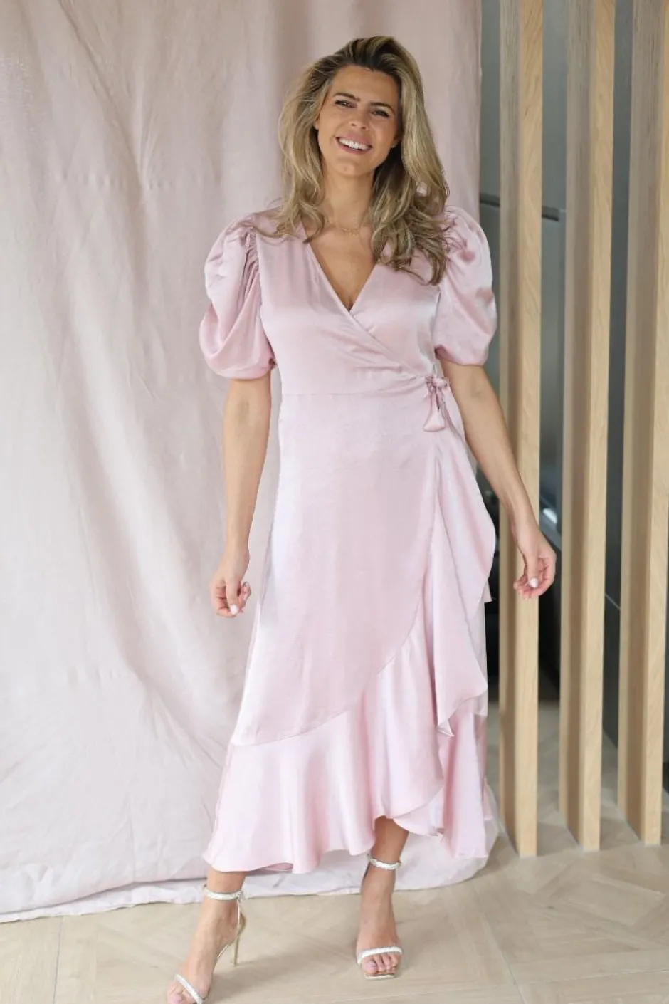 DAMES A-view Jurken^Dress Sinda | Pale rose |
