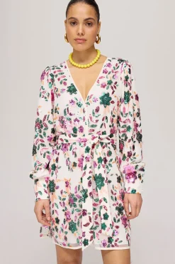 DAMES Poespas Jurken^Dress Yade | Ecru multi | Harper & Yve