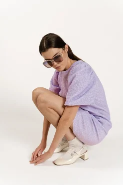 DAMES Bô-Dôme Jurken^Elisa dress | Relieve lila |