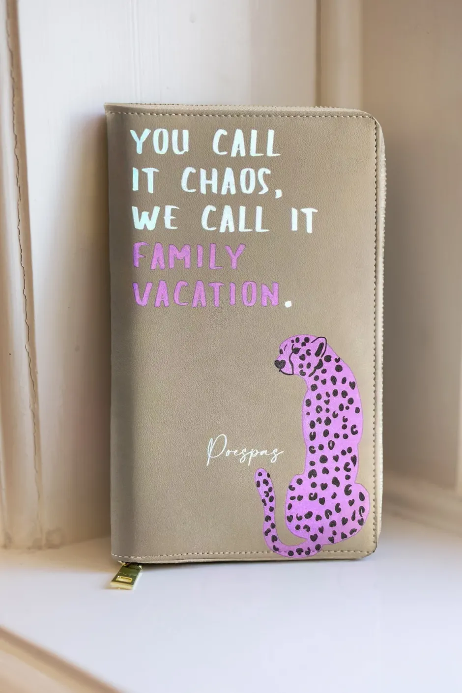 DAMES Poespas Overige Accessoires | Snøpskes^Family paspoort | Sand leopard | Studio