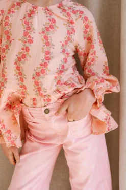 DAMES Sproet u0026 Sprout Broeken & Leggings | Broeken^Flare denim pants daisies print | Summer sorbet | Sproet & Sprout