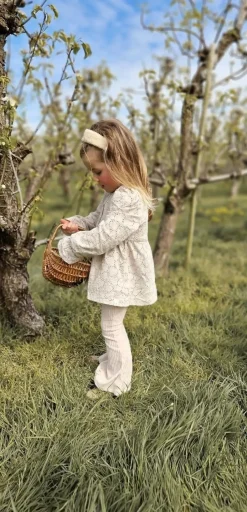 DAMES Navy Natural Broeken & Leggings | Broeken^Flared broek | Rib crème |