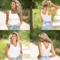 DAMES Nukus Tops^4-in-1 Top Jolie | Wit/zand |