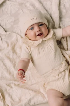 Baje Studio Rompers^Jersey pointelle bodysuit Yuul | Creme oat |