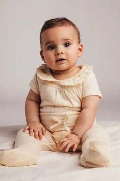 DAMES Baje Studio Broeken & Leggings | Broeken & Leggings^Jersey pointelle legging Catarina | Creme oat |