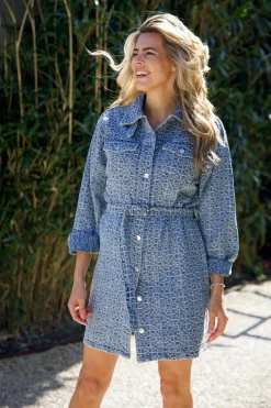 DAMES Gestuz Jurken^Jurk Nila | Iceblue |