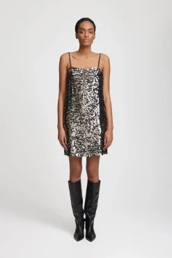 DAMES Poespas Jurken^Jurk Quinn | Silver sequins | Gestuz