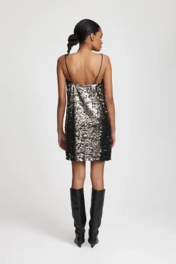 DAMES Poespas Jurken^Jurk Quinn | Silver sequins | Gestuz