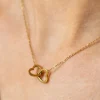 DAMES WAUW Fashion Sieraden | Snøpskes^Ketting double hearts | Goud | Studio Poespas