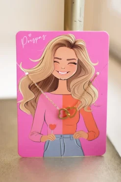 DAMES WAUW Fashion Sieraden | Snøpskes^Ketting double hearts | Goud | Studio Poespas