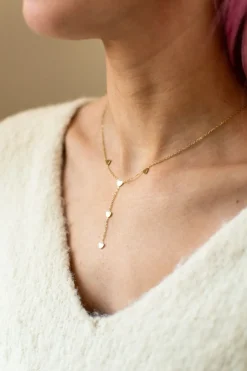 DAMES WAUW Fashion Sieraden | Snøpskes^Ketting five tiny hearts | Goud | Studio Poespas