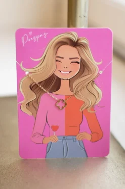 DAMES WAUW Fashion Sieraden | Snøpskes^Ketting klavertje vier | Goud | Studio Poespas