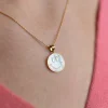 DAMES Studio Poespas Sieraden | Snøpskes^Ketting smiley | Wit/goud |