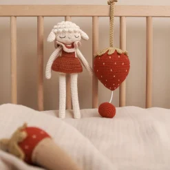 Patti Oslo Knuffels^Knuffel Luna Lamb | Cream/burgundy |