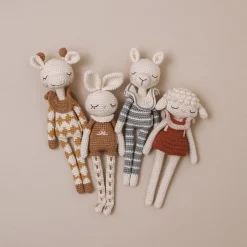 Patti Oslo Knuffels^Knuffel Luna Lamb | Cream/burgundy |