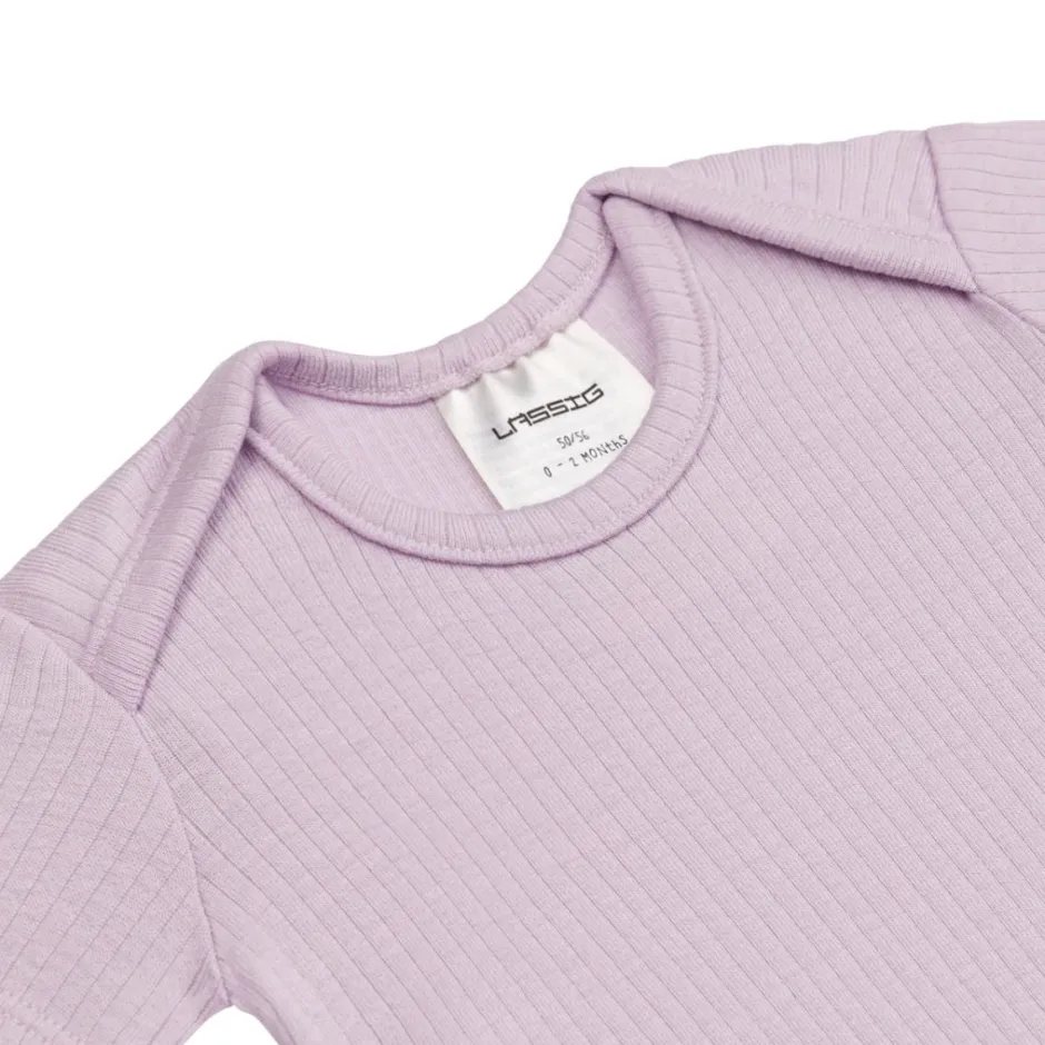 Lässig Rompers^Longsleeve body | Ribbed lavender |