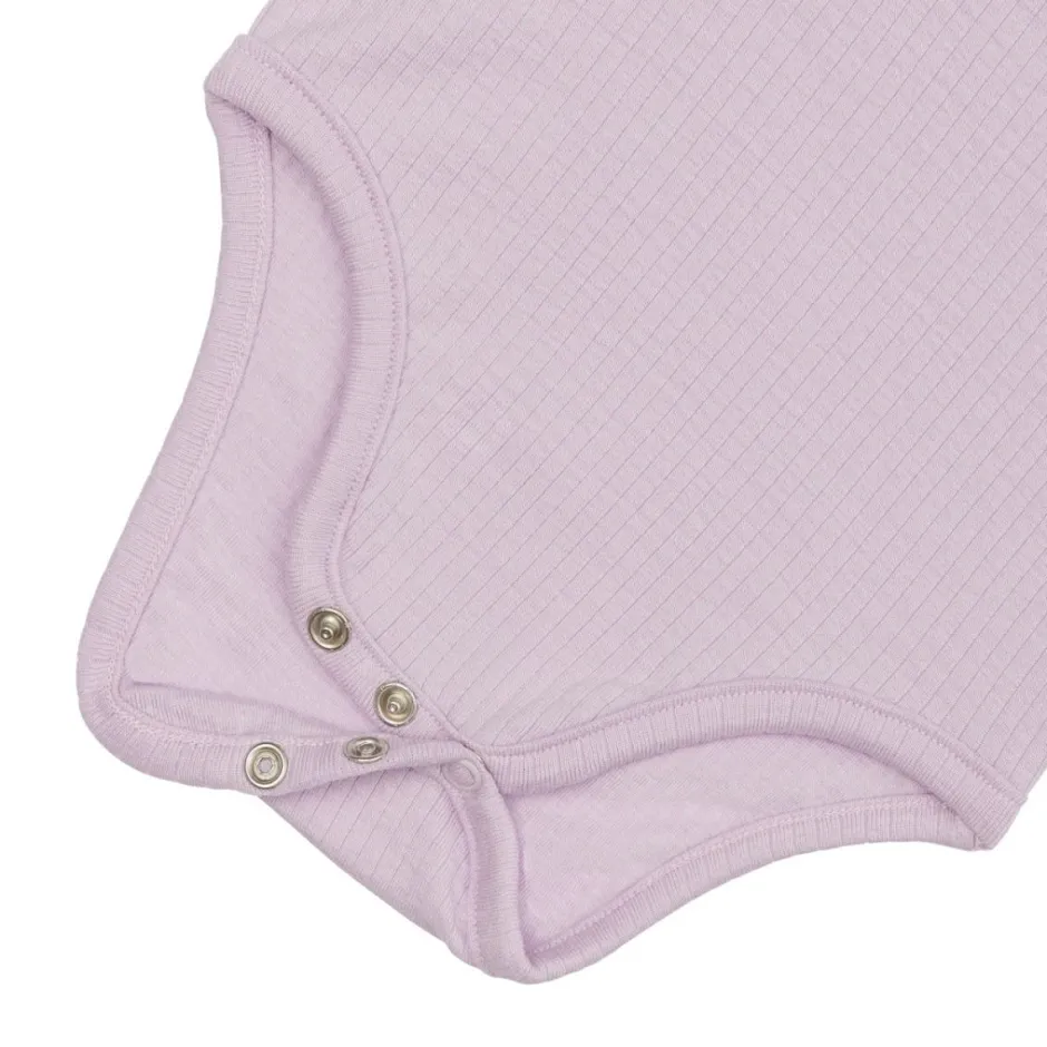 Lässig Rompers^Longsleeve body | Ribbed lavender |