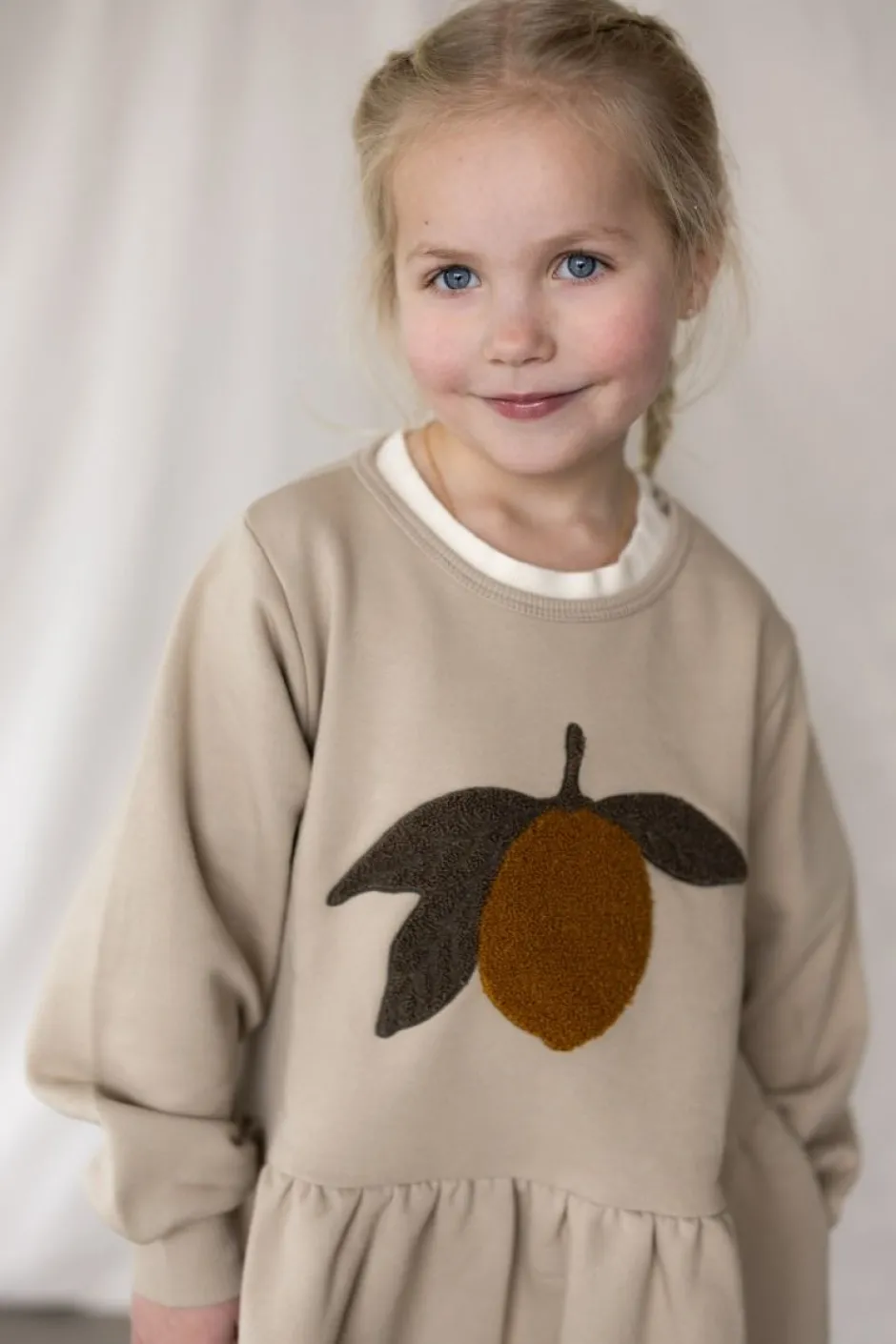 DAMES Konges Slojd Jurken & Salopettes | Jurken^Lou Terry Sweat Dress | Oxford Tan |