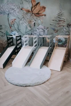 Poespas Houten Speelgoed | Educatief Speelgoed^Modulair kidsmeubel | Keukenkruk | Bureau | Glijbaan