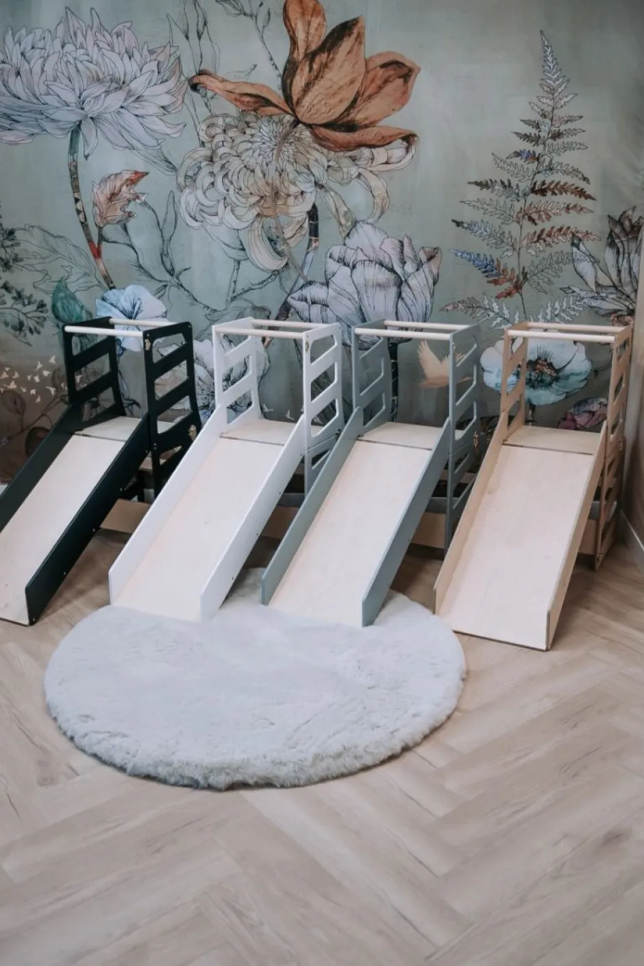 Poespas Houten Speelgoed | Educatief Speelgoed^Modulair kidsmeubel | Keukenkruk | Bureau | Glijbaan