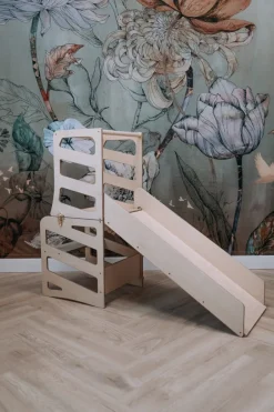 Poespas Houten Speelgoed | Educatief Speelgoed^Modulair kidsmeubel | Keukenkruk | Bureau | Glijbaan