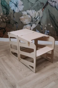 Poespas Houten Speelgoed | Educatief Speelgoed^Modulair kidsmeubel | Keukenkruk | Bureau | Glijbaan