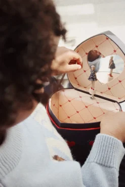 Konges Slojd Sieraden^Muziekdoosje hearts | Donkerblauw |