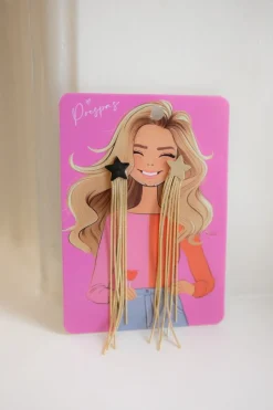 DAMES WAUW Fashion Sieraden | Snøpskes^Oorbellen falling stars | Goud | Studio Poespas