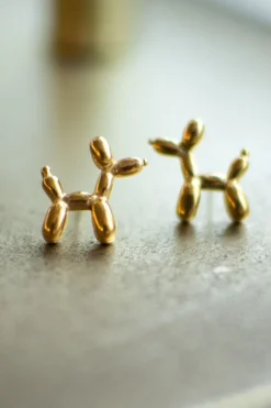 DAMES Studio Poespas Sieraden | Snøpskes^Oorbellen snoepdog | Goud |