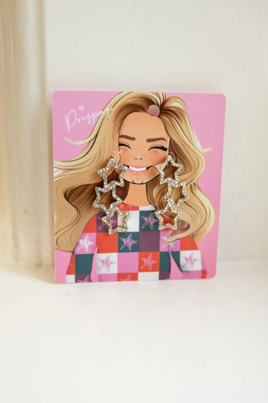 DAMES Z-Style Sieraden^Oorbellen Zoë glittersterretjes | Goud