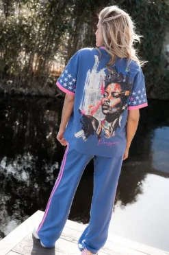 DAMES Studio Poespas Co-ords | Snøpskes^Oversized T-shirt Urban Stars | Multicolor |