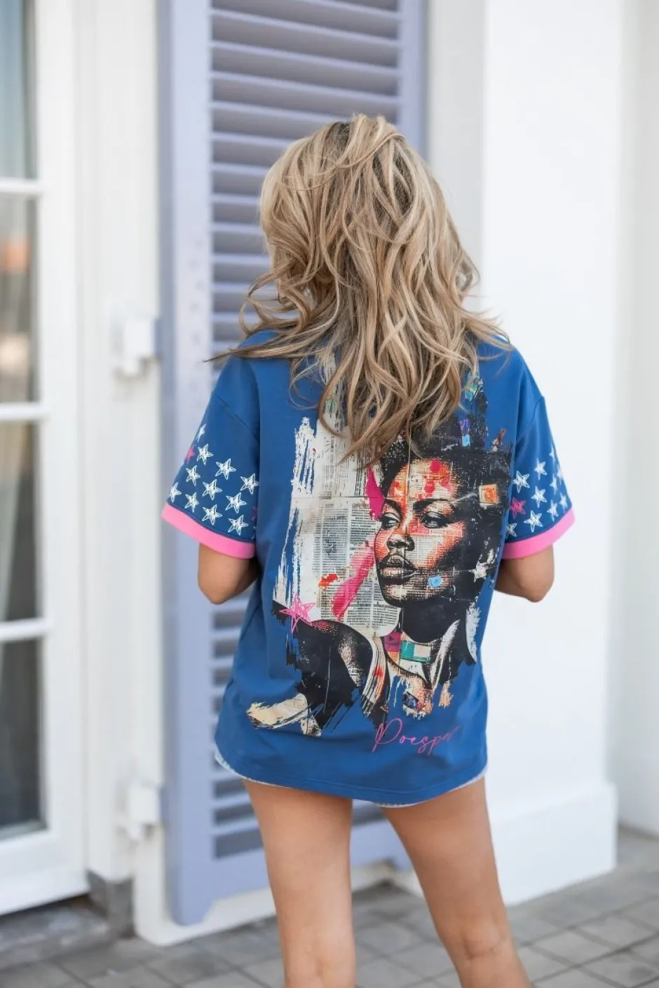 DAMES Studio Poespas Co-ords | Snøpskes^Oversized T-shirt Urban Stars | Multicolor |