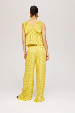DAMES Poespas Broeken^Pants Alexis | Hearts bouquet lime | Harper & Yve